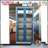 Metal Storage Cabinet Organiser Double Door Tall Shelf Cupboard thumbnail-1