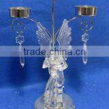 Clear Acrylic Angel With Iron Candle Holders Xmas Ornament Decorations thumbnail-2
