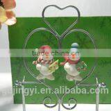 Double Acrylic Snowmans Metal Table Decoration for Valentines thumbnail-1