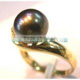 Purple Pearl Ring Tahitian Ring thumbnail-4