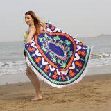 2017 Best Sale 100% Terry Cotton Printed Round Beach Towel With 150cm thumbnail-4