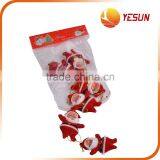 SET OF 6PCS FATHER CHRISTMAS PENDANT,Santa Claus Pendant Sets ,PVC Christmas Pendant Sets