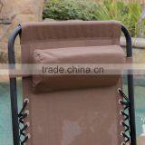 2 Pack Garden Pool Brown Folding Zero Gravity Lawn Chair thumbnail-3