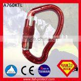 25KN Aluminum Material Mountain Climbing Carabiner With Twist Lock thumbnail-2
