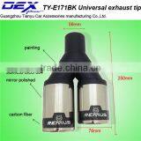 High Quality Auto Part Stainless Steel 304 and Carbon Fiber Universal Double Exhaust Tip thumbnail-1