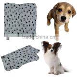 Warm Pet Puppy Dog Cat Small Medium Large Paw Print Pet Cat Dog Fleece Soft Blanket Bed Mat Cover thumbnail-2