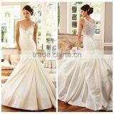 Forever Love Rhinestone Mermaid White Satin Wedding Dress Sexy thumbnail-1