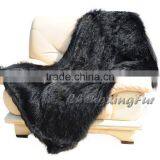 CX-D-72A Custom Wholesale Soft Knitted Genuine Rabbit Fur Throw Blanket thumbnail-1