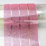 Hot Pink And Crystal Stone Wholesale Custom DIY Self Adhesive Back Glue Rhinestone Sticker Sheet thumbnail-3