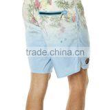 2015 New Design 100% Cotton Mens Printed Shorts Mens Swim Short Beach Style Blue Color Fashion Mens Shorts thumbnail-4