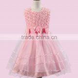 MGOO New Trendy Full Rose Flower Design Kids Dress Lace Dress Design Children Clothing Girls Party Wear Wholesale thumbnail-3