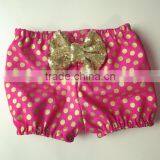Wholesale Solid Yellow Ruffle Shorts Toddler Baby Girls Soft Cotton Pants thumbnail-6