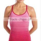 hot sell seamless stripes ladies tank top underwear