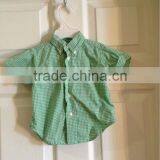 Polo Shirt Infant Green White Plaid Gentleman Clothes thumbnail-1