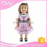 Wholesale 18 Inch Purple Lattice American Reborn Baby Girl Doll Clothes thumbnail-1