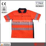 New Design High Visibility T-shirt Eyebird Knitted Men Polo Shirt With 3M Hivis Reflective Tape