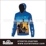 Wholesale Custom Fashion Design Full Sublimated Fleece Zipper- Up Men Hoodies thumbnail-4