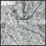 12MM Wholesale Wide Silk Cotton Fabric,printed Small Blue Flower Mulberry Silk Cotton Blend Fabrics thumbnail-3