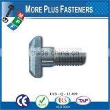 Made In Taiwan Stainless Steel Black Oxide Bright Zinc Plated Tee Head Bolt thumbnail-6