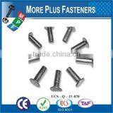 Made in Taiwan High Quality Stainless Steel Flat Head Semi Tubular Rivet thumbnail-2