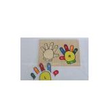 Kids Hands Board Safe / Friendly Environment Forged Plywood Toddler Wooden Puzzles