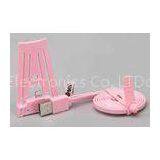 USB 2.0 Data Sync IPhone USB Charger Cable Pink For Smart Phone With Stand thumbnail-1
