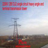 MEGATRO 220KV 2B5 DJ2 Single Circuit Heavy Angle and Terminal Transmission Tower thumbnail-4
