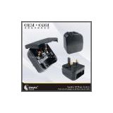 TRAVEL PLUG -ECP Qualified Black Europ to UK Travel Adapter(CE Approved)