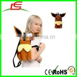 pokemon shoolbag plush Eevee backpack with vaccum packing