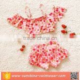 2017 Cute Cherry-print Two Pieces For Kids Girls Swimwear thumbnail-1
