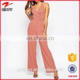 Wholesale Ladies Halterneck Long Jumpsuit Manufacture in Chinese