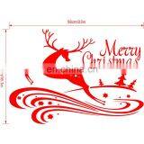 Christmas Home Decoration Supply Merry Christmas Sika Deer Christmas Tree Pattern Removable Car Wall Stickers thumbnail-5