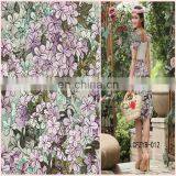 Hot Sale Polyester Floral Satin Weave Chiffon Fabric For Garment