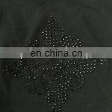 Black Colour Lycra Burkha With Printed Satin & Black Stone Work / Latest Printed Burkha Collection 2016 thumbnail-5