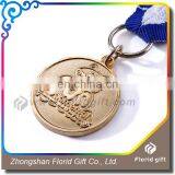 Fashion Cheap Award Metal Round Custom Medals With Ribbon thumbnail-1