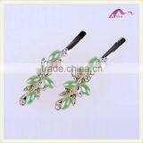 Multi Colors Elegant Charming Hair Grips Top Quality Metal Crystal Decoration Flower Ceramic Beads Hair Clips For Girls thumbnail-3