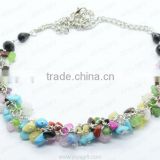 Assorted Chip Gemstone Chain Necklace