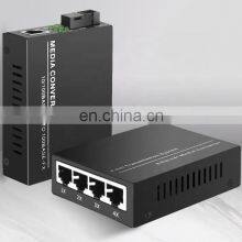 Gigabit Optic Fiber Media Converter SFP Optional 10/100/1000M 1 Fiber Port + 4 RJ45 Port 1PO and 4PE thumbnail-4