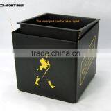 Square Double Layer Small Black Drink Plastic Ice Buckets With Lid thumbnail-6