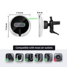 Smart Sensor Automatic Clamping 15W Car Wireless Charger Phone Holder Magnetic Wireless Charger Car Charger Holder thumbnail-4