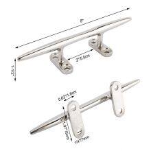 Marine Grade Mirror Polish Boat Stainless Steel Cleat Yacht Cleat Hollow Base Cleat thumbnail-2