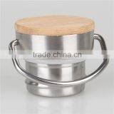 Hot Selling 2016 Summer Mlife Double Wall 750ml Stainless Steel Water Bottle Sport Bottle Tumbler With Bamboo Lid & Handle thumbnail-5