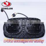 Harley Street Glide Driving Headlight Cover Double Lens Projector Headlight thumbnail-6