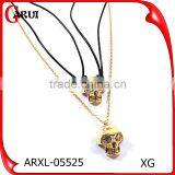 Stainless Steel Necklace Chain Skull Plated Gold Skull Necklace thumbnail-1