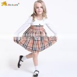 1516 Newest Pure Cotton Girl Dress Gingham Kids Dress 2015