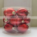 glass ball christmas ornament,red christmas ball 6cm, 8cm,10cm.12cm