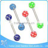 Newest Promotional Piercing Factory OEM Poker Printed Unique Tongue Rings thumbnail-5
