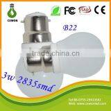 China New Product High Lumen LED Lamp B22 LED Bulb B22 3W