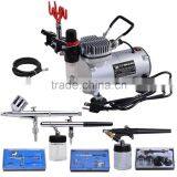 3 Airbrush Compressor Kit Dual Action Spray Air Brush Set Tattoo Nail Art Quality Choice