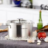 Double handles healthy stainless steel casserole